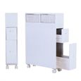 Armoire A Roulettes Avec 2 Tiroirs Pour Salle De Bain Achat