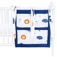 Organisateur de table à langer rangement suspendu 60x60 cm - organisateur de lit poche de lit pour accrocher au lit de bébé - Nuage-1