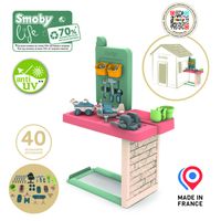 Smoby Life - Maison Nature + Atelier de Bricolage - Nombreux Accessoires - Marteau, Tournevis