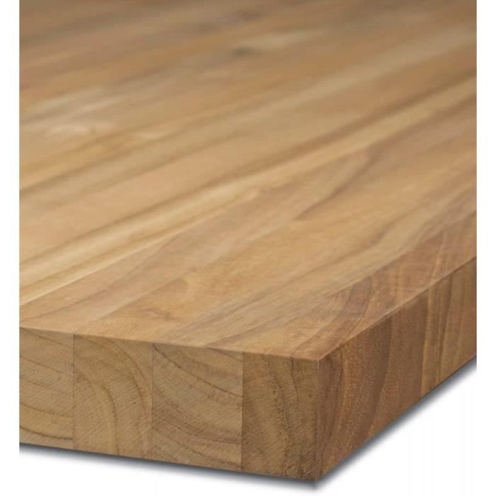 Dessus De Table Bois De Teck Solide Rond 2,5 Cm 80 Cm
