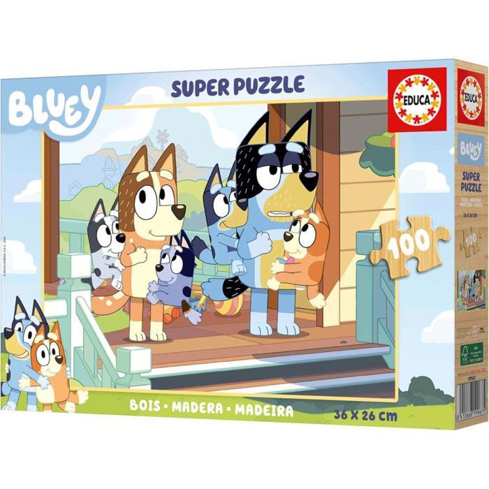 Puzzle 100 pcs Bluey en bois - Cdiscount Jeux - Jouets
