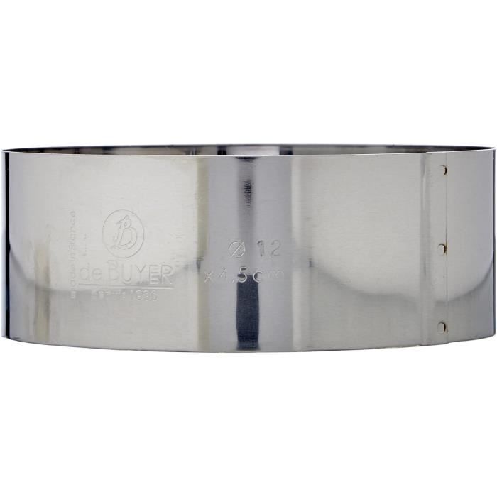 Cercle à Pain De Buyer - Inox, Diamètre 24 Cm, Hauteur 14 Cm - Pour Réaliser Des Pains Surprise Ou Desserts