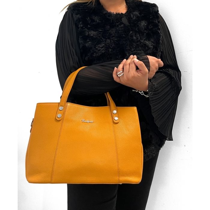 Sac a main Cuir Jaune moutarde i1334911 Jaune moutarde Cdiscount Bagagerie Maroquinerie