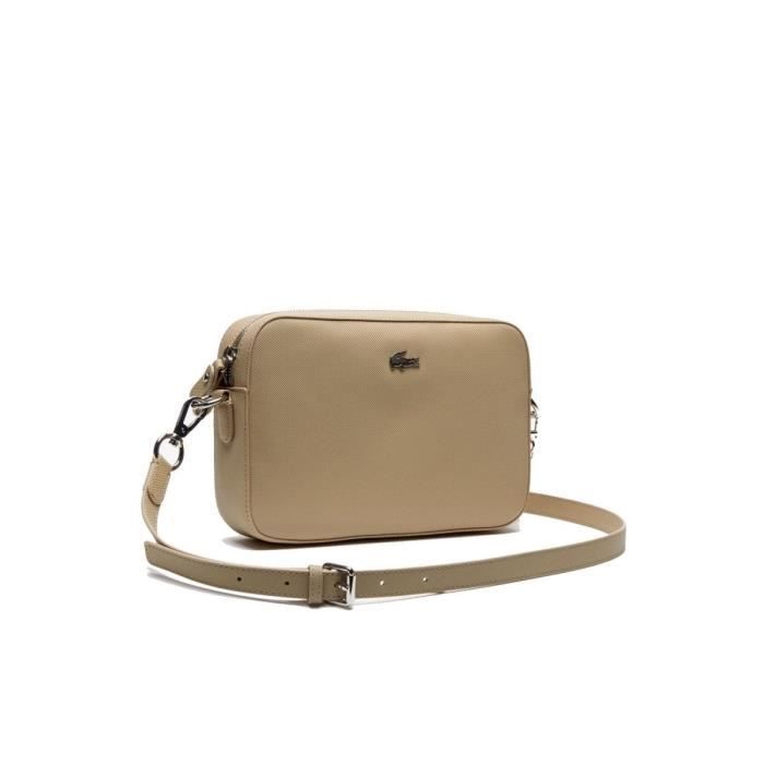 Lacoste Petit sac bandouli re sportswear femme en toile enduite