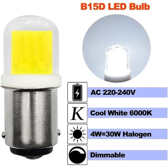 Lot de 2 ampoules LED B15 à intensité variable 230 V 3 W Équivalent