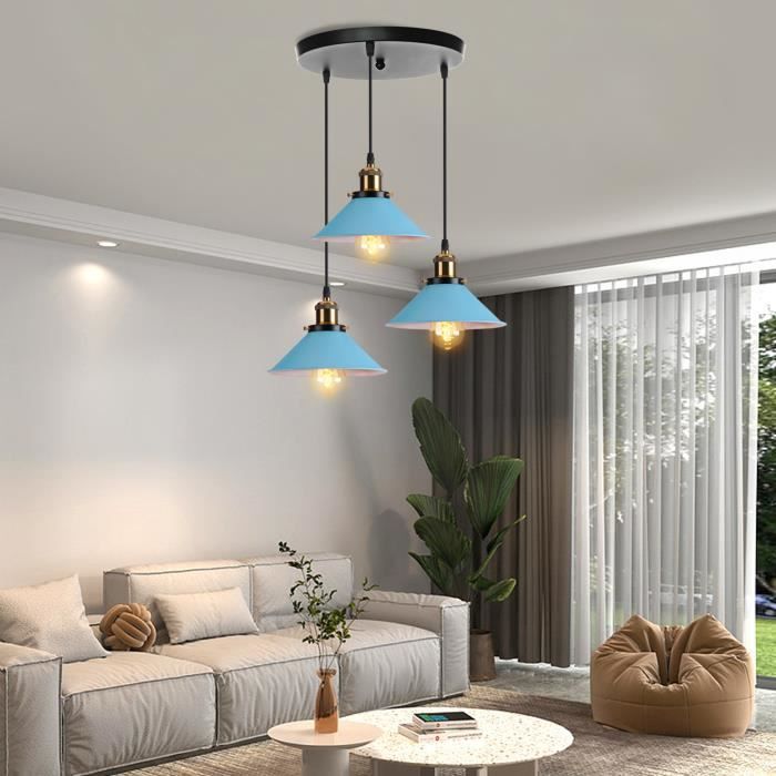 Cascina - Lustre Shabby en bois laqué blanc et fer 8 lumières 121 - 82