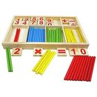 Jouet Montessori Mathématiques – Bâtons De Comptage En Bois – 24 Blocs, 48 Bâtons, 4 Couleurs – Apprentissage Des Nombres Et Opérations – Dès 3 Ans