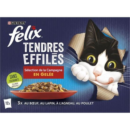 Mégapack Purina Felix Tendres effilés en gelée pour chat 80 x 85 g