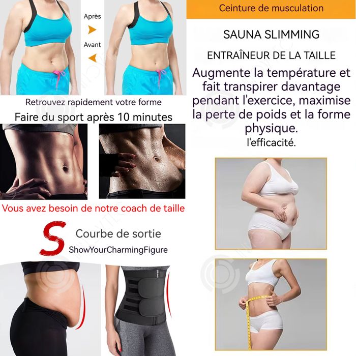 Vêtement Ceinture Sudation Avant Apres Pack De Ceintures Sudation