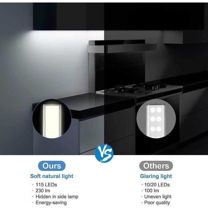PAR - Veilleuse de toilette à LED - LED veilleuse de toilette RGB 3 Modes  d'éclairage haute sensibilité économie d'énergie lampe