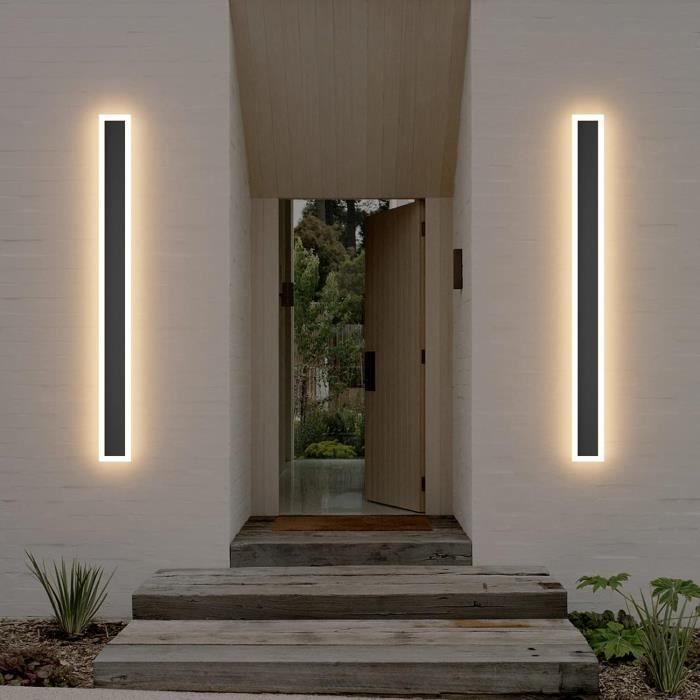 Lampe murale d'extérieur à LED longue bande étanche aluminium