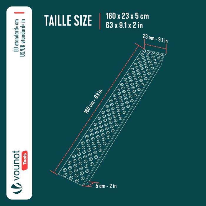 2 Rampes D'Accès Acier Galvanisé – 160x23 Cm, Charge 400 Kg, Antidérapantes, Pour Voiture/Moto