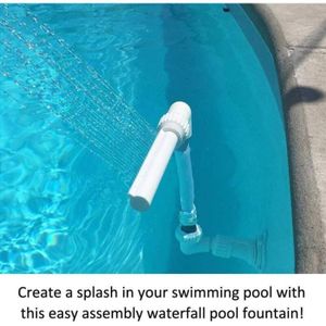 LALAGO Fontaine De Piscine Cascade Double Jet Réglable - Accessoire Piscine Hors Sol Et Souterraine Blanc