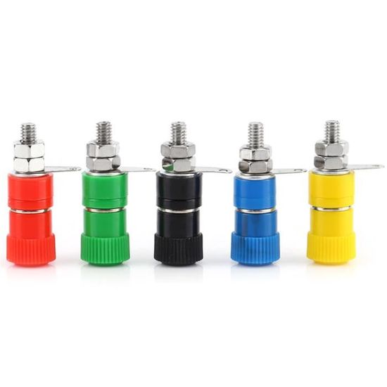 Lot De 20 Bornes De Connexion 4 Mm (fiches Banane) - 5 Couleurs, Pour Câbles Audio, Tests électroniques, DIY