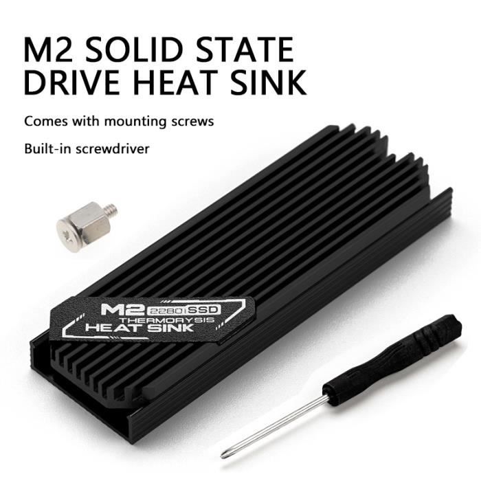 Gris - dissipateur thermique à semi conducteurs M206 M2, disque dur M.2,  gilet ssd, tout en aluminium, PCI E - Cdiscount Informatique