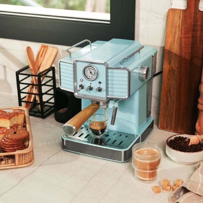 Machine à Café Power Expresso 20 Professionale Pour Expresso Et Cappuccino De 20 Bars Avec Buse Vapeur Orientable 850w 1 6l