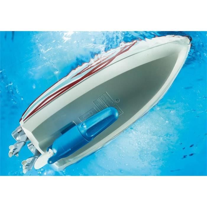 Playmobil - Voiture avec bateau et moteur submersib