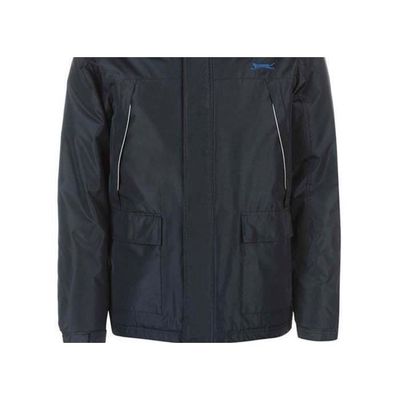 Veste Bomber Homme Slazenger – Bleu Marine Doublée – Taille L – Occasion Très Bon état