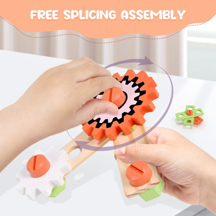 Yapasopu Établi en Bois pour Enfants, Outils de Jeu Banc à Outils en Bois Multifonction Maintenance des simulations Tableau d'outils de démontage des vis et écrous pour Les 3 Ans et Plus