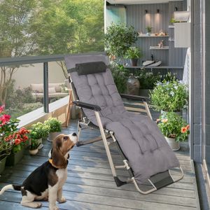 Chaise Longue Pliable Réglable Luxe - Jardin, Patio, Plage - Neuf Assemblé