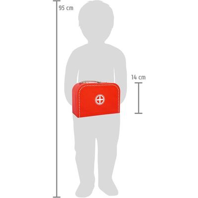 EFO SHM Malette Docteur Enfant avec Stétoscope, Thermomètre, Seringue et Plus - Kit Médical en Bois pour Enfants de Plus de 3 Ans