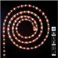 Feeric Christmas - Guirlande d'extérieur Tube lumineux LED sur 18 Mètres avec 8 jeux de lumière L, 18 m Multicolor-0