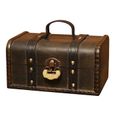 Rétro coffre au trésor Vintage en bois boîte de rangement Antique Style bijoux organisateur pour gar PRESENTOIR A BIJOUX 5962-0