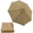 Housse de remplacement pour parasol 3M à 8 bras - AUTREMENT - Kaki - Polyester - Protection UV30+-0