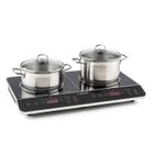 Plaque induction portable 2 feux - Klarstein - 3500 W - minuterie - plaque de cuisson électrique - plaque vitroceramique - noir