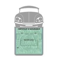 Simple porte vignette assurance Citroën DS sticker adhésif Gris