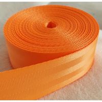 Sangle Polyester 48mm Orange Fluo e Ceinture de Sécurité pour sacs Couture accessoires Anse bandoulière bagages créations fait main