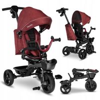 Tricycle bébé évolutif 2en1 LIONELO Kori - Siège réversible & réglable - Jusqu'à 25 Kg - Rouge
