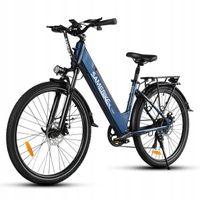 Samebike RS-A01 Pro 15AH 36V 500W 32KM-H roue de vélo électrique 27.5" vélo de ville électrique Bleu