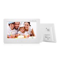 TD® Cadre photo numérique 7 pouces hd sans fil carte sd LED usb pas cher grand ecran haut parleur vidéo 1080p minuterie images