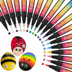 JEU DE COLORIAGE - DESSIN - POCHOIR Lot de 18 marqueurs acryliques de couleur pour pie