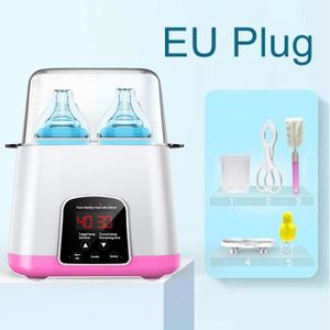 CHAUFFE BIBERON Prise UE rose - 220V - Thermostat Intelligent automatique 6 en 1 pour bébé, stérilisateur, chauffe-biberon, d