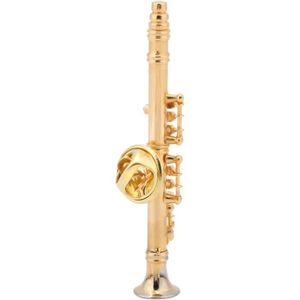 BROCHE Broche d'or de clarinette - Instrument de musique