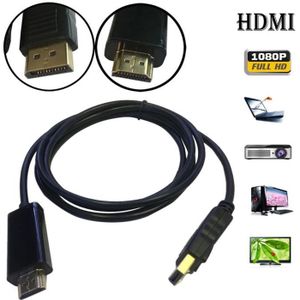 CÂBLE AUDIO VIDÉO 1.8M Displayport Display Port DP vers HDMI mâle à 