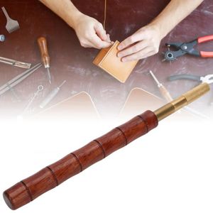 Cuir bord teinture stylo bord en acier inoxydable peinture rouleau artisanat stylo /à huile applicateur en cuir artisanat outil argent