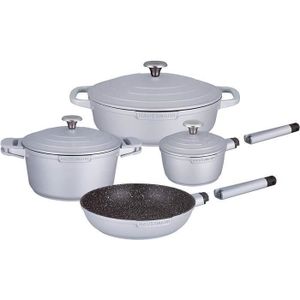 Set De Cuisine Magefesa Orbe 8 Pièces - Induction, Antiadhésif, Sans PFOA, Design Moderne