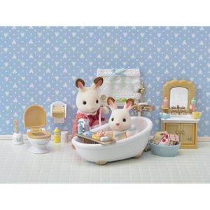 FIGURINE - PERSONNAGE SYLVANIAN FAMILIES - 5286 - Le set salle de bain - Le village