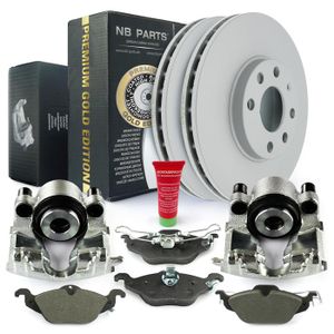 Kit Frein Avant Pour Peugeot 407 (2004-2011) - 2 Disques Ventilés + 4 Plaquettes Avec Témoin D'usure