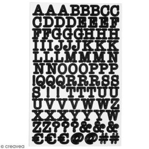 Agipa Alphabet et symboles Autocollant 75 x 42 mm Noir 