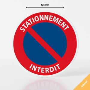 Autocollant "Interdit De Stationner Sortie Véhicules" - 45x45 Cm, Avec Lamination, Neuf - Modèle IS-02