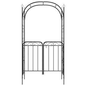 PORTAIL - PORTILLON YOSOO Arche de jardin avec portail noir 108x45x235