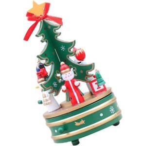 Boîte à Musique Vintage Père Noël – Multicolore, Résine – Très Bon État