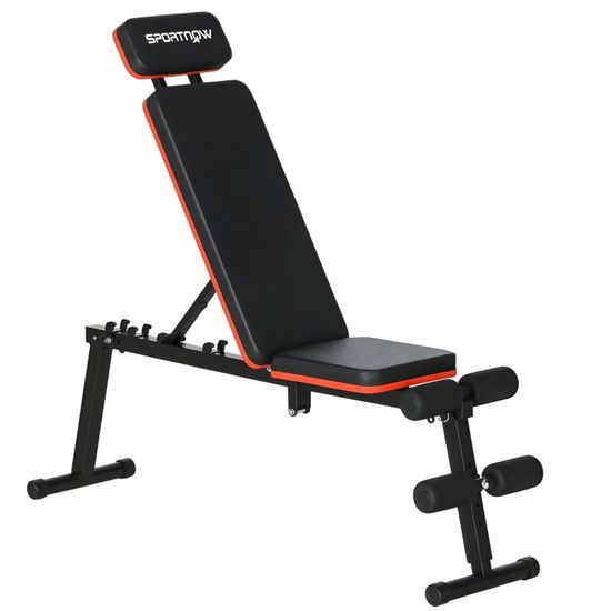 SPORTNOW Banc de prédicateur réglable, banc de musculation