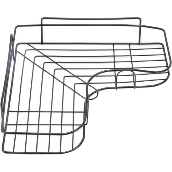 PRI - Étagère De Douche De Salle De Bain Porte-shampooing Support De Rangement Pour Shampooing Mural 2Pcs 50x11,5x5 Cm Noir - Maison