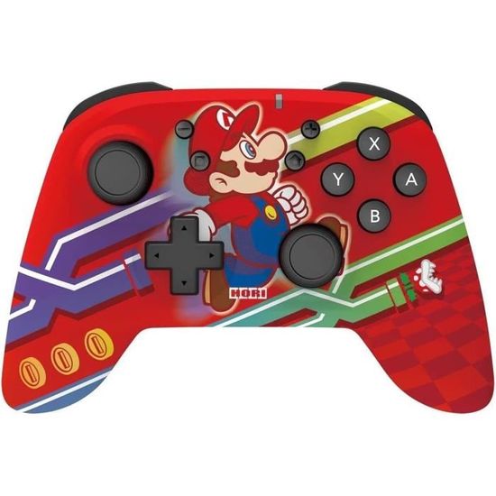 Manette sans fil HORIpad Super Mario - HORI - Nintendo Switch - Autonomie 15 h - Motif Mario - Rouge
