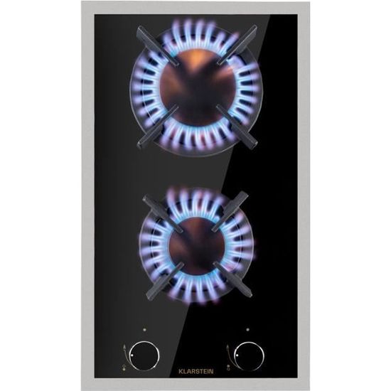 Plaque gaz 2 feux encastrable Klarstein 30 cm tables de cuisson